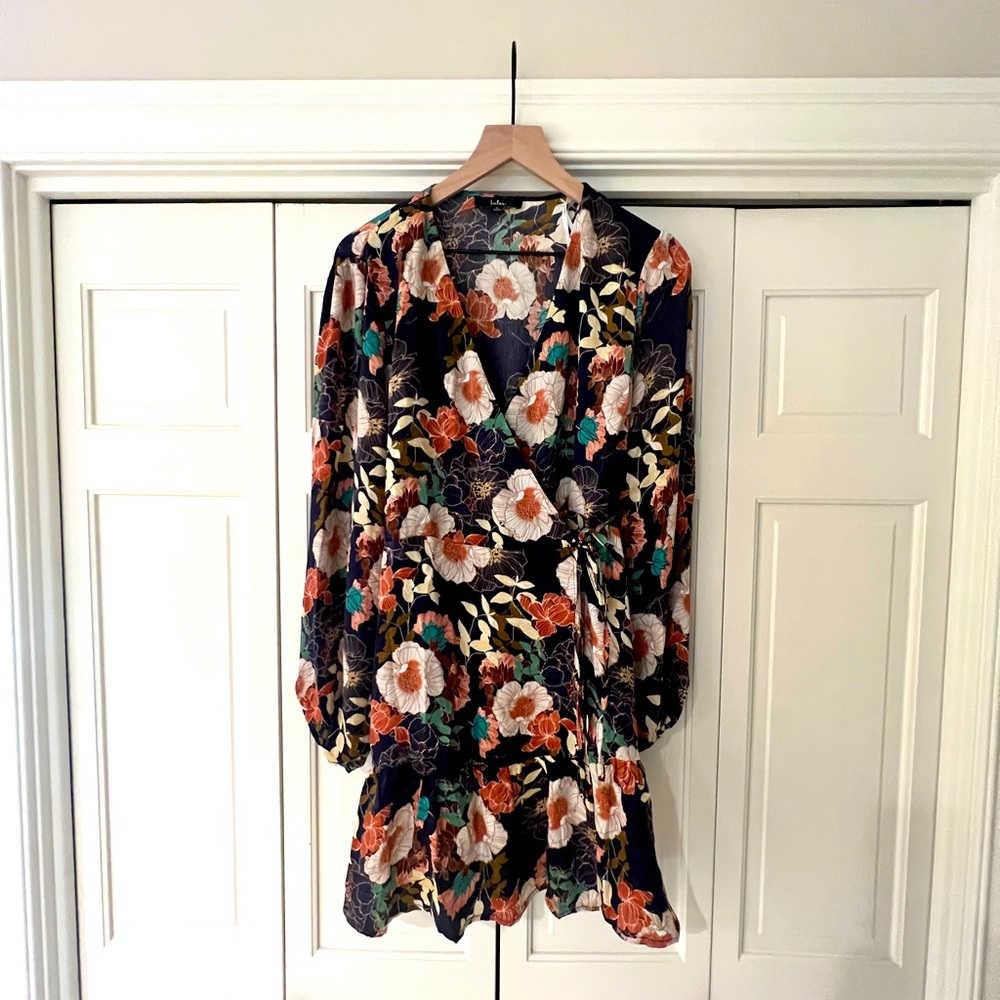 Floral Mini Wrap Dress
